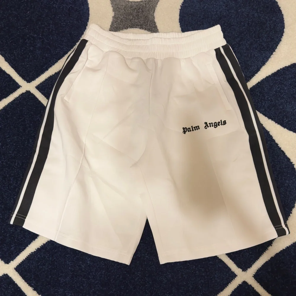 Palm Angels White Track Shorts Mens Large